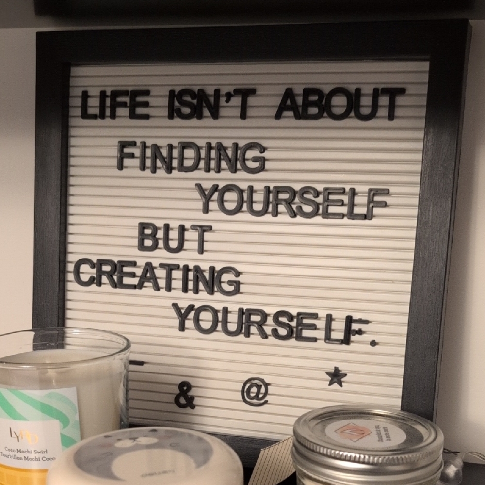 Inspirational Black and White Letter Board